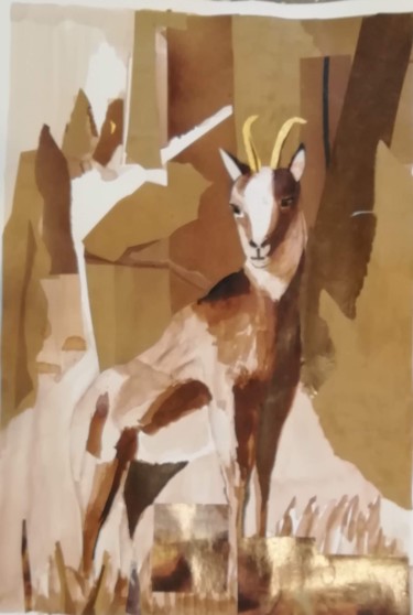 Collages titled "chamois" by Jacques Pierre Pichon, Original Artwork, Collages