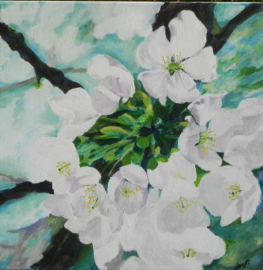 Malarstwo zatytułowany „fleur de cerisier” autorstwa Jacques Pierre Pichon, Oryginalna praca, Akryl