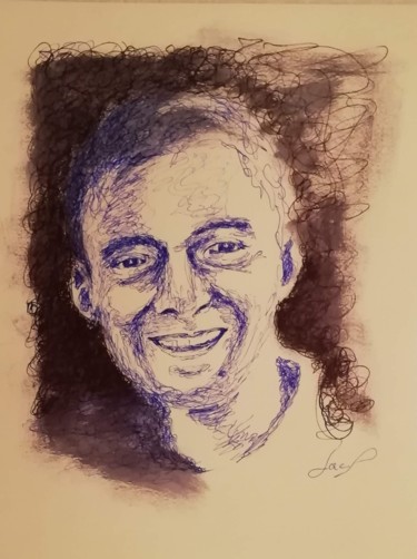 Painting titled "remi" by Jacques Pierre Pichon, Original Artwork, Ballpoint pen