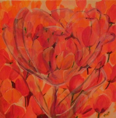 Peinture intitulée "tulipes 2" par Jacques Pierre Pichon, Œuvre d'art originale, Acrylique