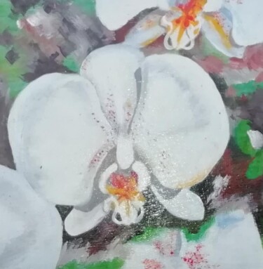 Peinture intitulée "orchidée 2" par Jacques Pierre Pichon, Œuvre d'art originale, Acrylique