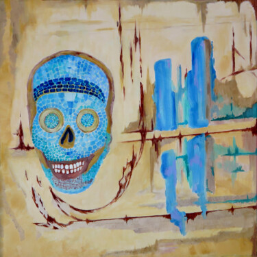 Pittura intitolato "MEXICO MASK" da Jacques Pichon (picjac), Opera d'arte originale, Olio