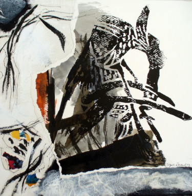 Painting titled "Technique mixte sur…" by Jacques Reverdy, Original Artwork, Collages