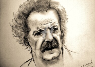 Dessin intitulée "georges-brassens-cr…" par Jacques Rolland, Œuvre d'art originale, Encre