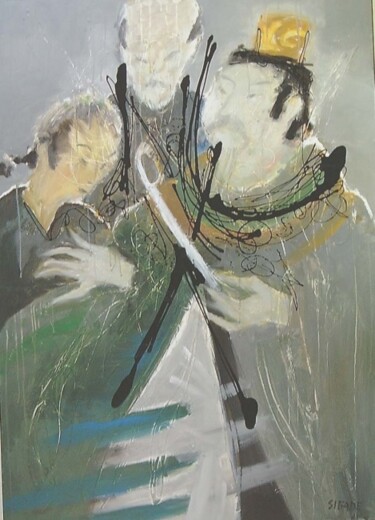 Painting titled "CONFUCIUS" by Jacques Sibade, Original Artwork