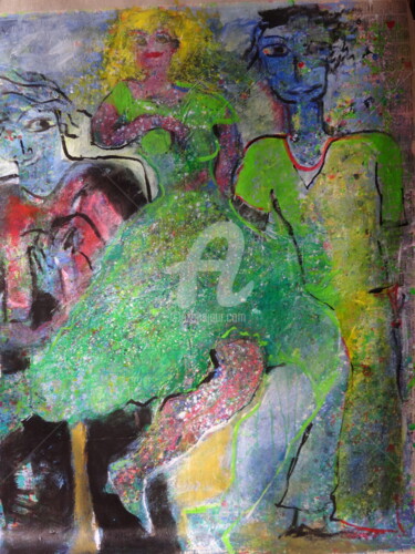 Painting titled "samba-2" by Jacques Stemer, Original Artwork, Acrylic