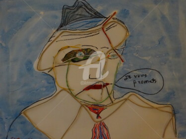 Painting titled "Monsieur J. Ficelle" by Jacques Stemer, Original Artwork, Acrylic