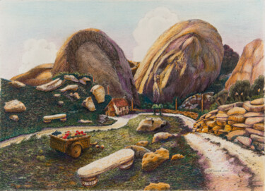 Painting titled "Bifurcation gourman…" by Jacques Tafforeau, Original Artwork, Other