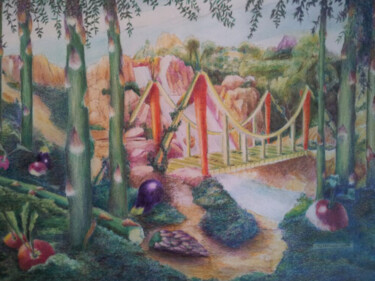 Peinture intitulée "D’une rive à l’autr…" par Jacques Tafforeau, Œuvre d'art originale, Autre