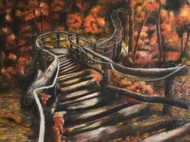 Peinture intitulée "Escapade en forêt." par Jacques Tafforeau, Œuvre d'art originale, Autre