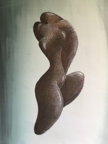 Malerei mit dem Titel "Figurine numéro 49" von Jacques Tafforeau, Original-Kunstwerk