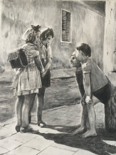 Painting titled "CONCILIABULE." by Jacques Tafforeau, Original Artwork, Watercolor