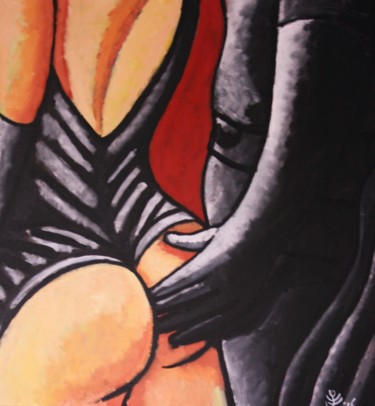 Malarstwo zatytułowany „Badman” autorstwa Jacques Tange, Oryginalna praca, Olej