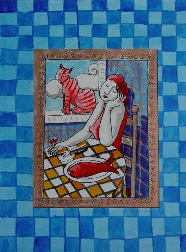 Peinture intitulée "Pet Meal" par Jacques Tange, Œuvre d'art originale, Tirage argentique