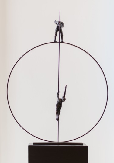 「Spectacle」というタイトルの彫刻 Jacques Vanrooseによって, オリジナルのアートワーク, ブロンズ