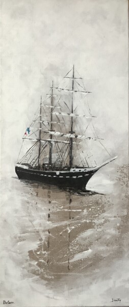 Peinture intitulée "Le belem" par Jacques Vautier, Œuvre d'art originale, Acrylique Monté sur Châssis en bois