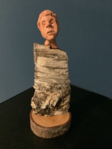 Skulptur mit dem Titel "Homme des bois" von Jacques Vautier, Original-Kunstwerk, Holz