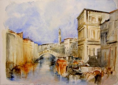 Peinture intitulée "Turner- Venise" par Jacques Bonnet, Œuvre d'art originale
