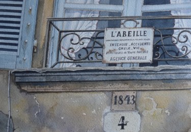 Peinture intitulée ""1843"" par Jacques Bouquet, Œuvre d'art originale, Aquarelle