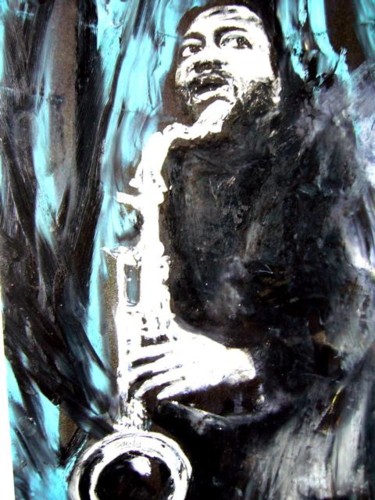 Painting titled "Hank Mobley" by Jacques Cauda, Original Artwork