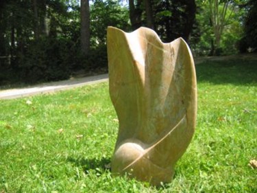Sculpture intitulée "aprés la pluie 2" par Jacques Duault, Œuvre d'art originale, Pierre