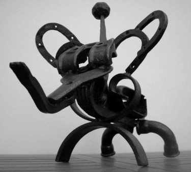 Sculpture intitulée "Sans mon karnac" par Jacques Egli, Œuvre d'art originale, Métaux
