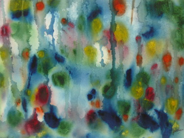 Peinture intitulée "Monotype" par Jacques Paulus, Œuvre d'art originale, Aquarelle