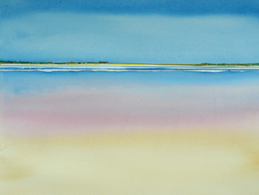 Peinture intitulée "Les salins de Gruis…" par Jacques Paulus, Œuvre d'art originale, Aquarelle