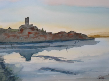 Painting titled "Gruissan" by Jacques Paulus, Original Artwork, Watercolor