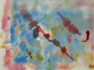 Painting titled "Gymnographie n°3" by Jacques Paulus, Original Artwork, Watercolor