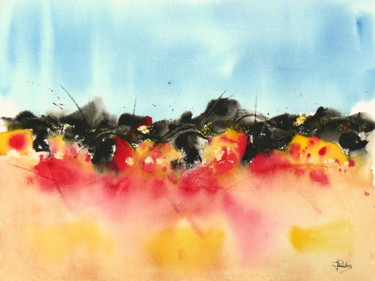 Painting titled "Etat incertain n°1" by Jacques Paulus, Original Artwork, Watercolor