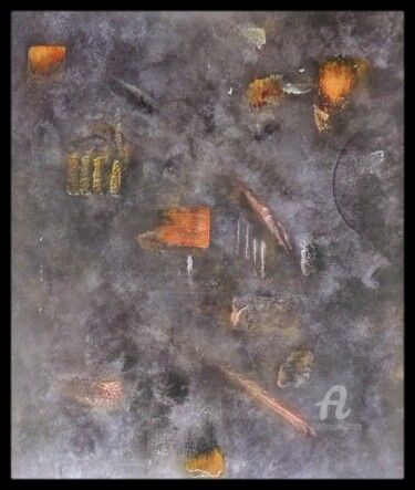 Malerei mit dem Titel "Série Lueurs d'encr…" von Jordan Ravy, Original-Kunstwerk, Tinte