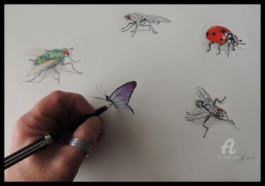 Artisanat intitulée "D'insecte, maintena…" par Jordan Ravy, Œuvre d'art originale