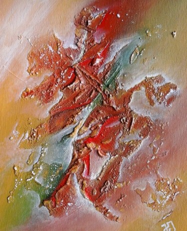 Peinture intitulée "Terre ocres" par Jacques Inizan, Œuvre d'art originale, Acrylique
