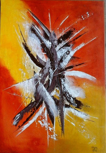 Peinture intitulée "Tourmente" par Jacques Inizan, Œuvre d'art originale, Acrylique