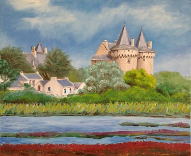 Peinture intitulée "Château de Suscinio" par Jacques Lajoinie, Œuvre d'art originale, Huile