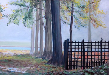 Peinture intitulée "L'automne" par Jacques Lajoinie, Œuvre d'art originale, Huile