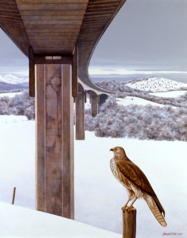 Peinture intitulée "L'hiver" par Jacques Place, Œuvre d'art originale, Acrylique