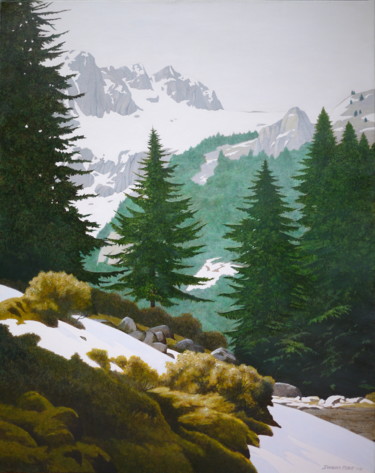 Peinture intitulée "Vallée d'Aste" par Jacques Place, Œuvre d'art originale, Acrylique