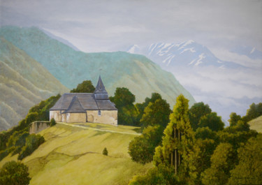 Peinture intitulée "Chapelle de Piétat" par Jacques Place, Œuvre d'art originale, Acrylique
