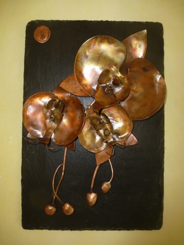 Sculpture intitulée "L'orchidée" par Jacques Tronquet, Œuvre d'art originale, Techniques mixtes