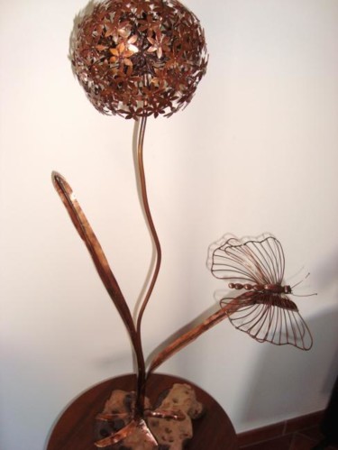 Sculpture intitulée "Fleur de jardin et…" par Jacques Tronquet, Œuvre d'art originale