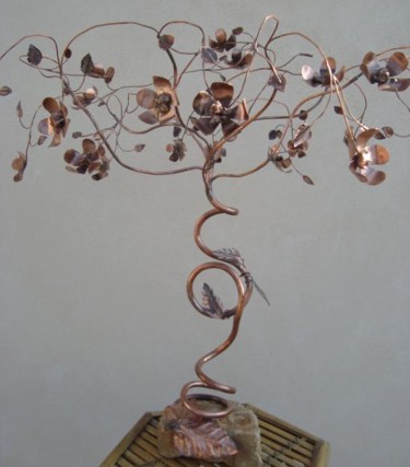Sculpture intitulée "L'arbre en fleurs" par Jacques Tronquet, Œuvre d'art originale, Métaux