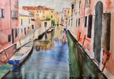 Pintura titulada "Otra Venecia" por Jacques Villares, Obra de arte original, Oleo