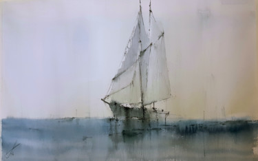 제목이 "navegando 1"인 미술작품 Jacques Villares로, 원작, 수채화