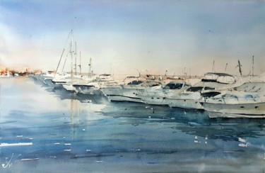 Peinture intitulée "Marbella II" par Jacques Villares, Œuvre d'art originale, Aquarelle