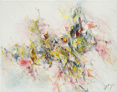 Malerei mit dem Titel "Abstrait 1" von Jacquiot, Original-Kunstwerk, Öl