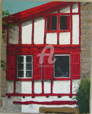 Painting titled "Dyptique, La Maison…" by Jacquotte Gaignault, Original Artwork