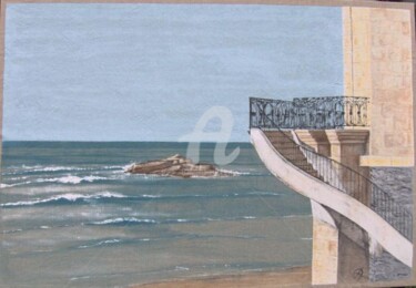 Peinture intitulée "Mirasol, Biarritz" par Jacquotte Gaignault, Œuvre d'art originale