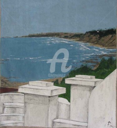 Peinture intitulée "Towards Biarritz" par Jacquotte Gaignault, Œuvre d'art originale